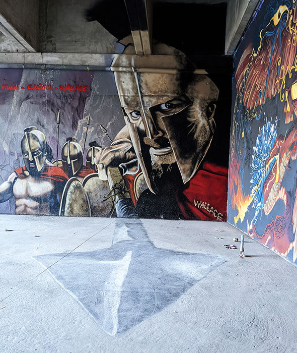 Voyages-Deci-Dela-Spot-13-Paris-graffiti-street-art-300-spartiates-trompe-l'oeil-