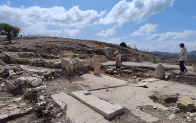 Les vestiges retrouvés à proximité du temple de Segeste (Sicile)